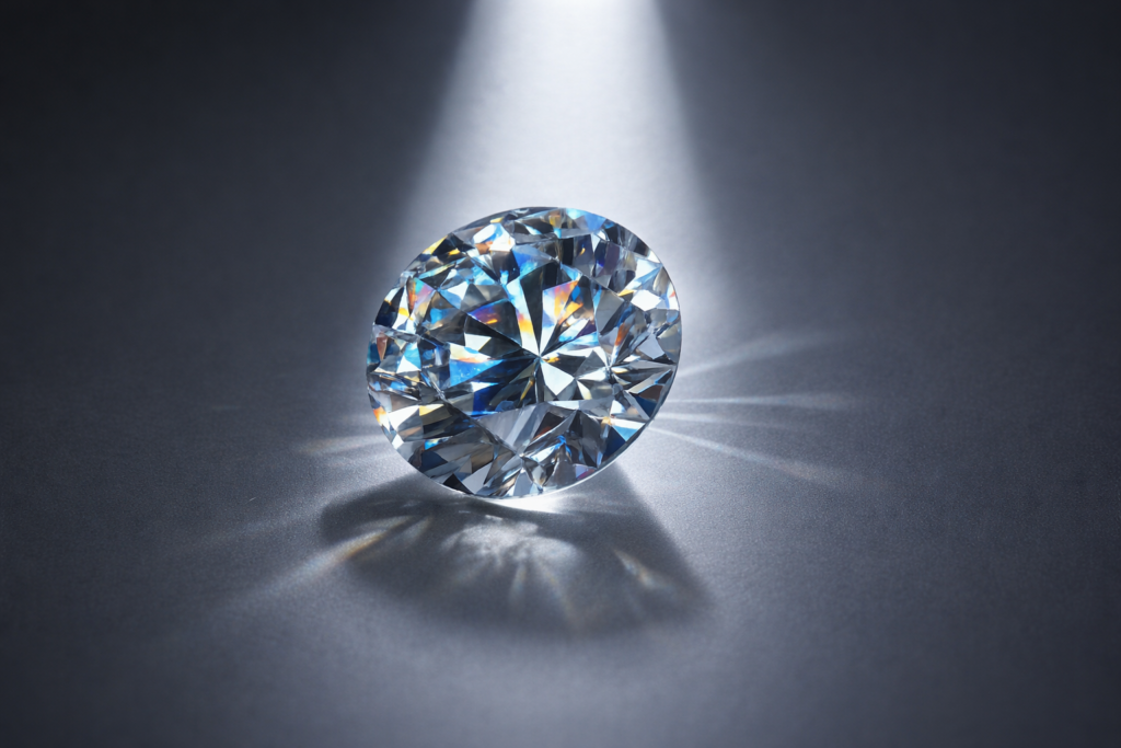 brilliant diamond on dark surface