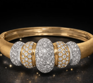 6.00 ctw diamond bracelet (18k gold | dome design)
