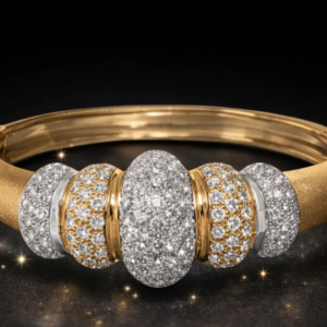 6.00 ctw diamond bracelet (18k gold | dome design)