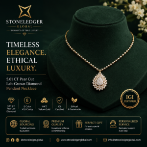 Luxe Pear Halo Diamond Pendant Necklace β 18K Gold