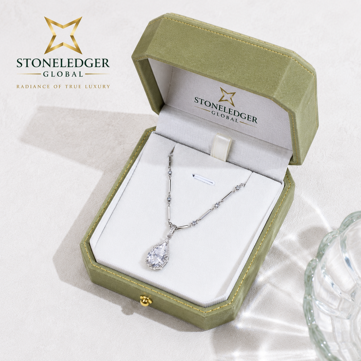 5.01 CT Pear Cut Lab-Grown Diamond Pendant Necklace