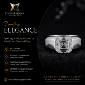 5 CT Asscher Cut Lab-Grown Diamond Ring